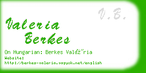 valeria berkes business card